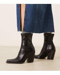 ASOS - Wide Fit Emrys Western Sock Ankle Boots - Lyst
