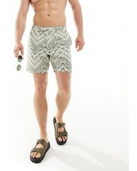 ASOS - Korte Zwemshort Met Geometrische Print - Lyst
