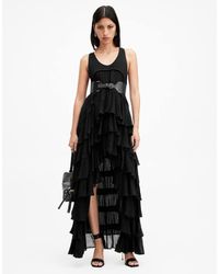 AllSaints - Vestido Largo Cavarly De - Lyst