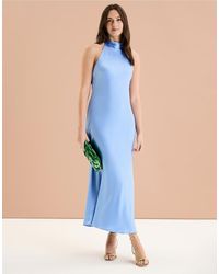 OMNES - Seychelles Back Detail Satin Midi Dress - Lyst