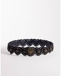 ASOS - Faux Suede Studded Heart Disc Detail Waist And Hip Belt - Lyst