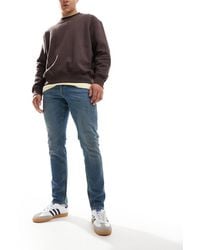 Jack & Jones - Vaqueros Azules De Corte Slim Con Lavado Medio Glenn De - Lyst