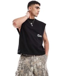 Jack & Jones - Canotta Oversize Squadrata Nera - Lyst
