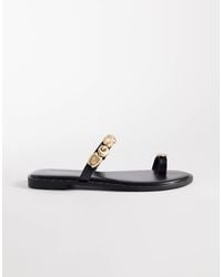 Glamorous - Flat Sandals With Shells - Lyst