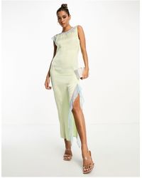 ASOS - Vestito con gonna al polpaccio monospalla - Lyst