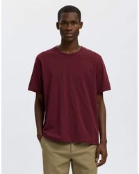 SELECTED - 100% Cotton Regular Fit T-Shirt - Lyst