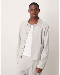 ASOS - – elegante harrington-jacke aus seersucker - Lyst