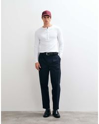 ASOS - Tailored Cotton Rich Pleated Oversized Tapered Pants - Lyst
