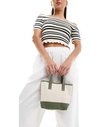 ASOS - Canvas Grab Bag With Contrast Detail - Lyst