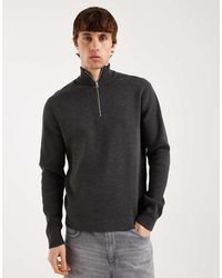 Only & Sons - Half Zip Knitted Jumper - Lyst