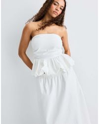 Stradivarius - Balloon Bustier Top - Lyst