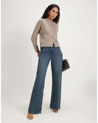River Island - Cotton Double Layer Cardigan - Lyst