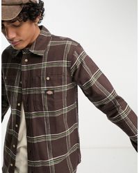 Dickies - Warrenton - chemise à carreaux - marron foncé - Lyst