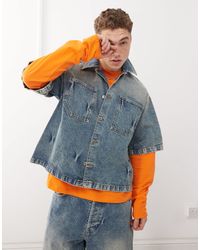 Collusion - Chemise d'ensemble en jean coupe carrée - fumée délavé - Lyst