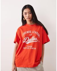 ASOS - Oversized T-shirt With Dallas Football Graphic - Lyst