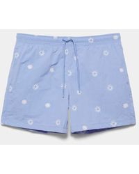 Pull&Bear - Geborduurde Surfshort - Lyst