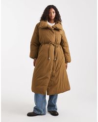 ASOS - Funnel Neck Longline Puffer Jacket - Lyst
