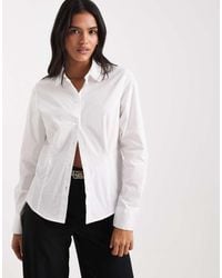 Pieces - Cinched Waist Shirt - Lyst