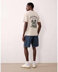JJ Rebel - Oversized T-shirt With Santa Monica Print - Lyst