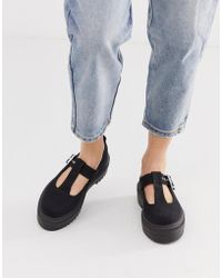 ASOS Zapatos planos de suela gruesa en negro Motivator