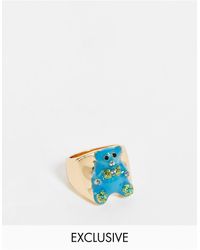 vintage anello unisex spesso lilla e con stampa stile arlecchino di Reclaimed in Metallizzato Inspired Donna Gioielleria da Anelli da 
