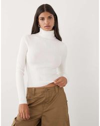 Collusion - Soft Knitted Ribbed Roll Neck Jumper - Lyst