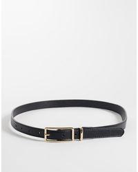 Gina Tricot - Slim Belt With Gold Buckle - Lyst
