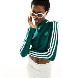 adidas Originals - Cropped Long Sleeve Top - Lyst