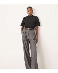 ASOS - Tall Tailored Wide Leg Trousers With Pleat Detail - Lyst