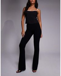 Oh Polly - Mid Rise Flared Trousers - Lyst