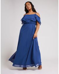 Yours Clothing - Frill Cold Shoulder Maxi Dress - Lyst