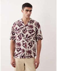 Mango - Abstract Alm Print Short Sleeve Shirt - Lyst