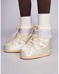 Moon Boot - Icon bottines basses couleur perle - Lyst