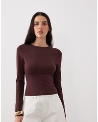 ASOS - Polyamide Slinky Long Sleeve Top - Lyst