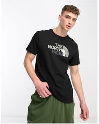The North Face - Easy - t-shirt avec logo sur la poitrine - noir - Lyst