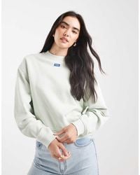 HUGO - Sudadera Con Logo Central Delessa De - Lyst