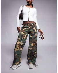 Liquor N Poker - Low Rise Camo baggy Jeans With Stud Detail - Lyst