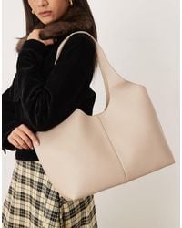 Mango - Faux Leather Shopper Bag - Lyst