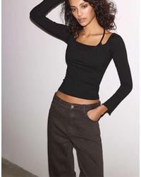 Stradivarius - Long Sleeve Halter Neck T-shirt - Lyst