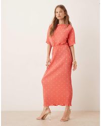Never Fully Dressed - Tilly Off Shoulder Plisse Midaxi Dress - Lyst