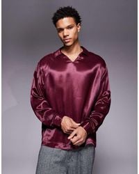 ASOS - Oversized Satin Overhead Shirt - Lyst