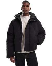 ASOS - Oversized Gewatteerd Jack Met Capuchon - Lyst