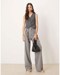ASOS - Tall Tailored Wide Leg Pants With Pleat Detail - Lyst