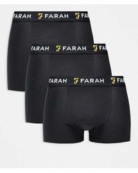 Farah - 3 Pack Jacquard Waistband Logo Boxers - Lyst