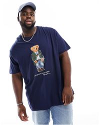 Polo Ralph Lauren - Big & tall - heritage - t-shirt oversize classica con stampa di orsetto - Lyst