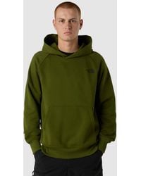 The North Face - Sudadera Verde Bosque Y Negro Tnf Con Capucha Y Manga Raglán Redbox De - Lyst