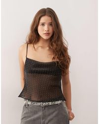 Collusion - Hot Fix Chiffon Cami Top - Lyst