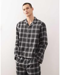 Weekday - Co-Ord Oversized Flannel Shirt Pyjamas - Lyst