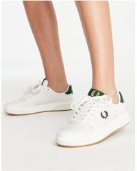 Fred Perry Scotch Grain Leather Trainers - White