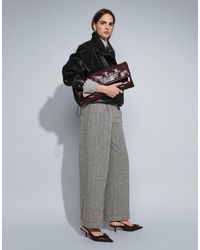ASOS - Tailored Wool Look Barrel Trousers - Lyst